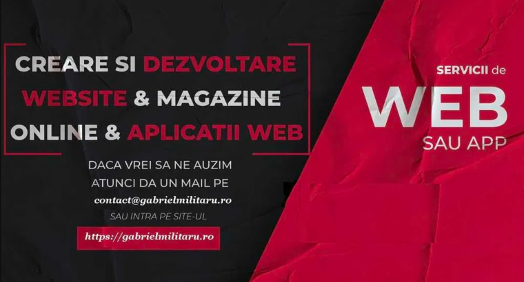Creez site-uri web, magazine online + gazduire si domenii web + mail + ssl